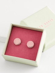 Ted Baker Pink SEESAY: Sparkle Dot Logo Stud Earrings - Image 2 of 2