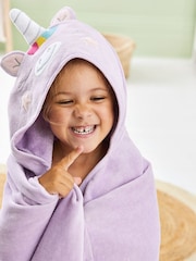 JoJo Maman Bébé Lilac Purple Large Hooded Towel - Image 3 of 7