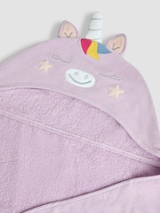 JoJo Maman Bébé Lilac Purple Large Hooded Towel - Image 5 of 7