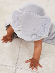 JoJo Maman Bébé Grey Elephant Hooded Towel - Image 5 of 7