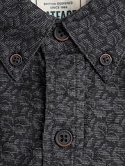 FatFace Dark Grey Long Sleeve Leaf Print 100% Cotton Shirt - Image 7 of 7