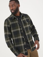 FatFace Dark Green Long Sleeve Selford Check Shirt - Image 1 of 6