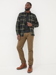 FatFace Dark Green Long Sleeve Selford Check Shirt - Image 3 of 6