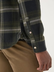 FatFace Dark Green Long Sleeve Selford Check Shirt - Image 5 of 6