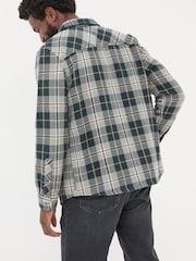 FatFace Grey Long Sleeve Herringbone Rafety Check 100% Cotton Shirt - Image 2 of 6