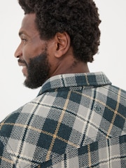 FatFace Grey Long Sleeve Herringbone Rafety Check 100% Cotton Shirt - Image 4 of 6