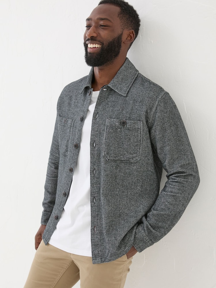 FatFace Dark Grey Long Sleeve Blyth Plain Shirt - Image 1 of 8