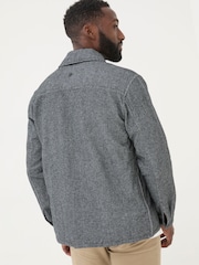 FatFace Dark Grey Long Sleeve Blyth Plain Shirt - Image 1 of 5