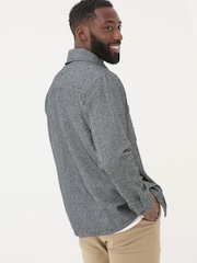 FatFace Dark Grey Long Sleeve Blyth Plain Shirt - Image 2 of 5