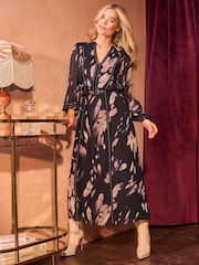 Love & Roses - Midi-jurk met studs en print - Image 3 of 4