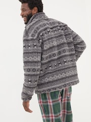 FatFace Charcoal Grey Patterned Sofa Sweatshirt - Image 3 of 8