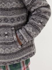 FatFace Charcoal Grey Patterned Sofa Sweatshirt - Image 6 of 8