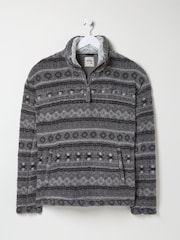FatFace Charcoal Grey Patterned Sofa Sweatshirt - Image 7 of 8