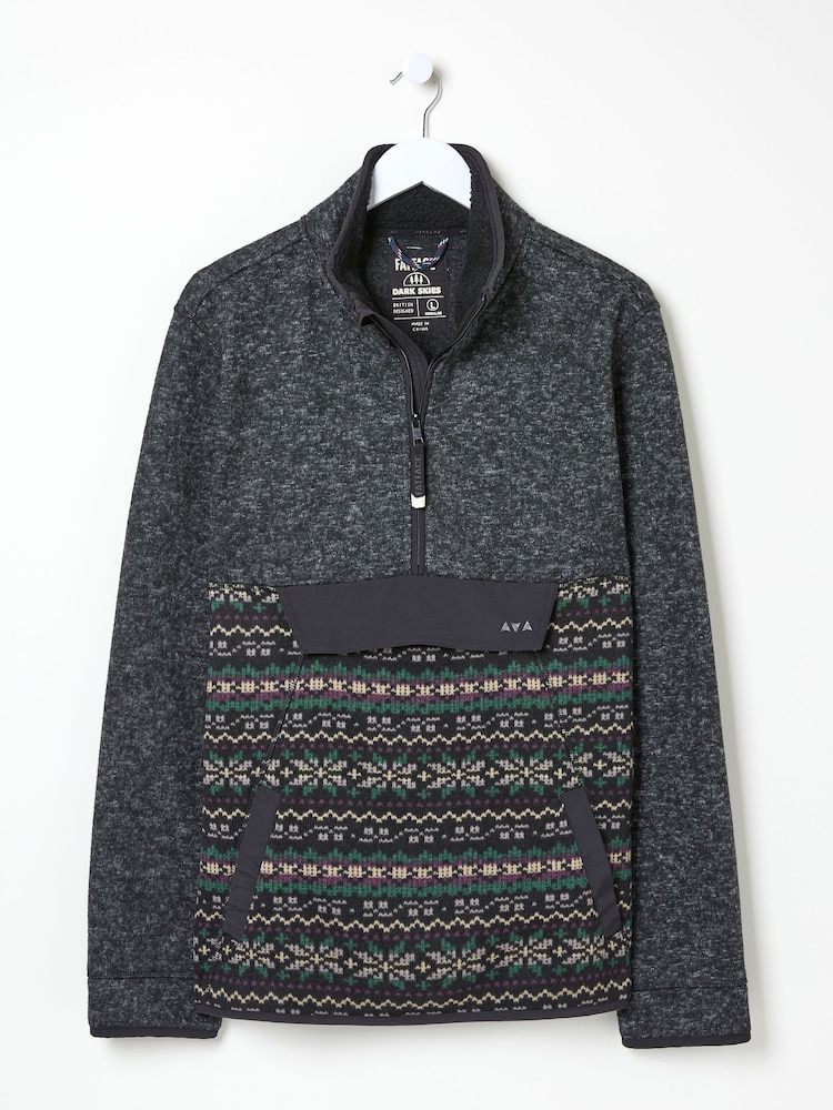 FatFace Haxby Navy Dark Skies Printed Half Neck Sweatshirt - Image 7 of 7