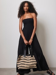 Mint Velvet Black Jersey Bandeau Jumpsuit - Image 3 of 8