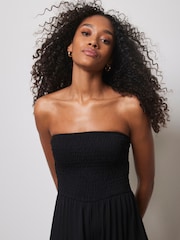 Mint Velvet Black Jersey Bandeau Jumpsuit - Image 4 of 8