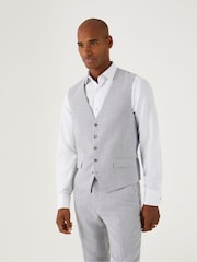 Светло-серый - Skopes Костюм из твида Jude Tweed Tailored Fit Suit жилет - Image 1 of 4