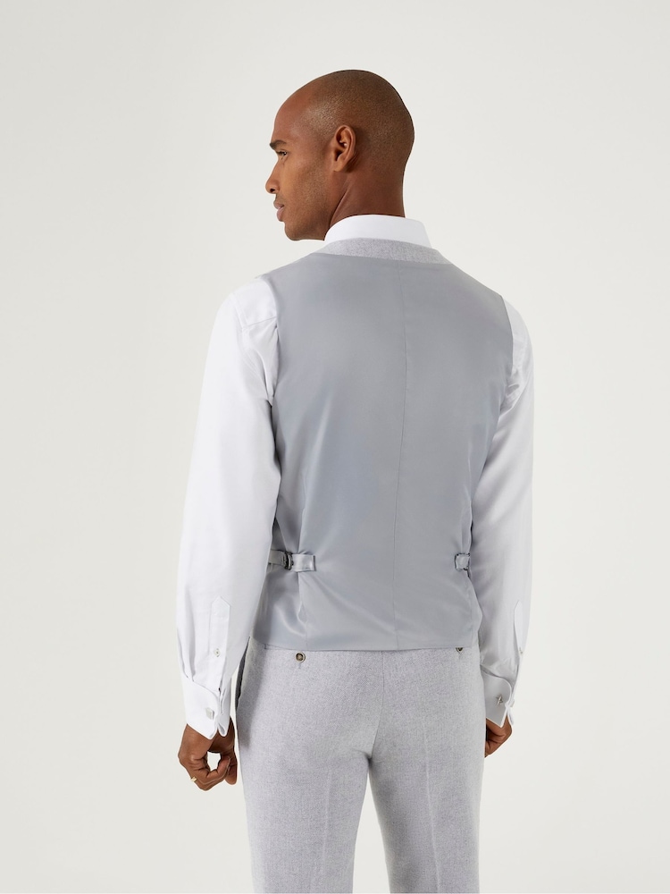 Светло-серый - Skopes Костюм из твида Jude Tweed Tailored Fit Suit жилет - Image 2 of 4