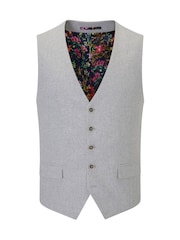 Светло-серый - Skopes Костюм из твида Jude Tweed Tailored Fit Suit жилет - Image 3 of 4