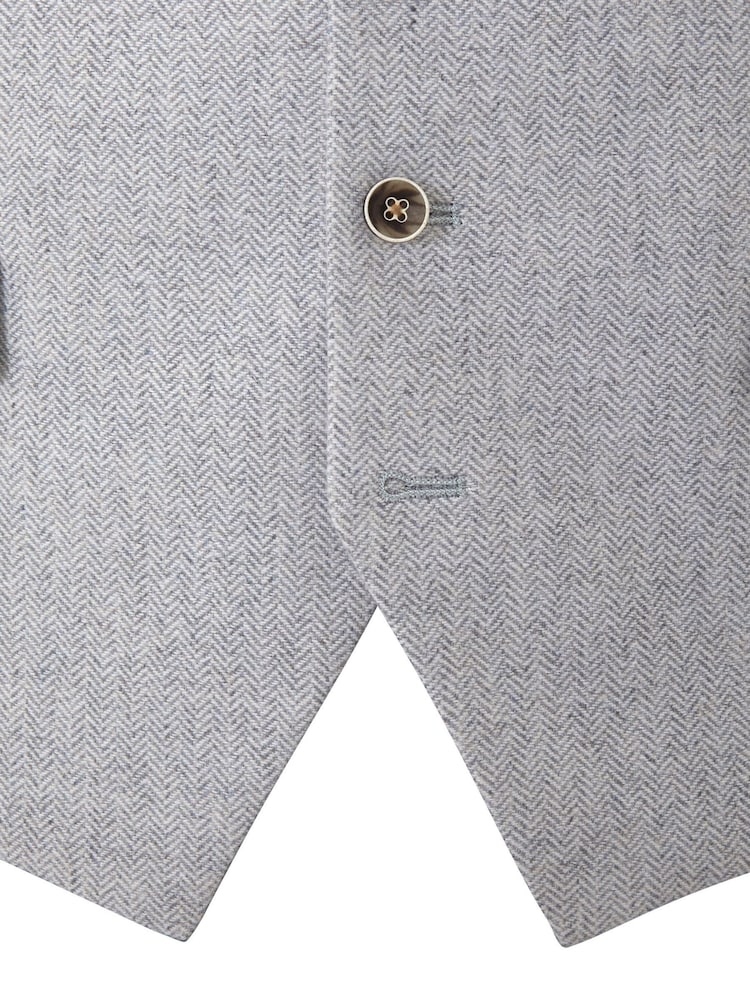 Светло-серый - Skopes Костюм из твида Jude Tweed Tailored Fit Suit жилет - Image 4 of 4