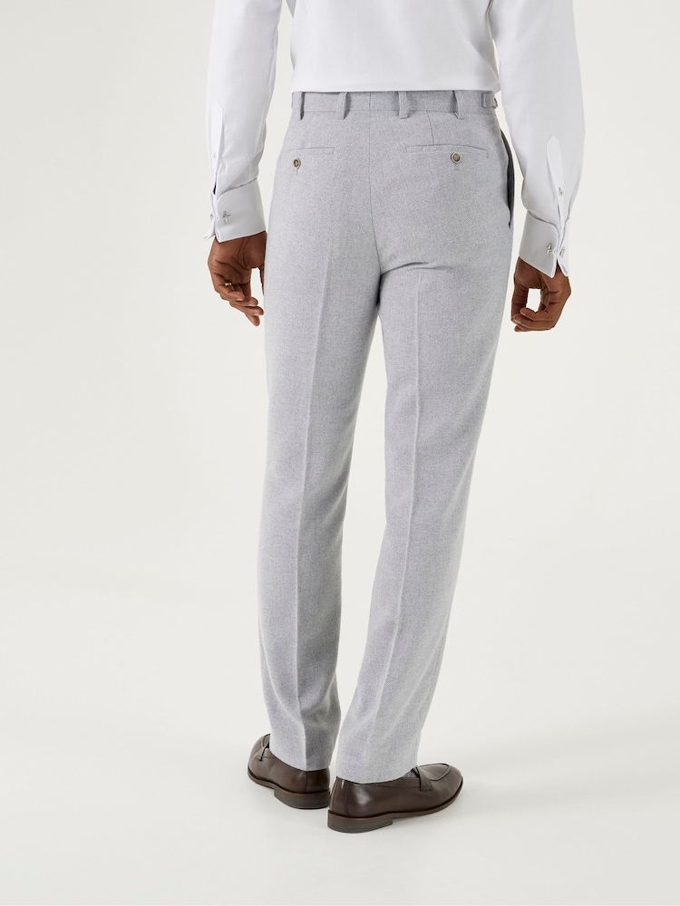 Светло-серый - Skopes Tailored Fit Jude Tweed Suit: Trousers - Image 2 of 4