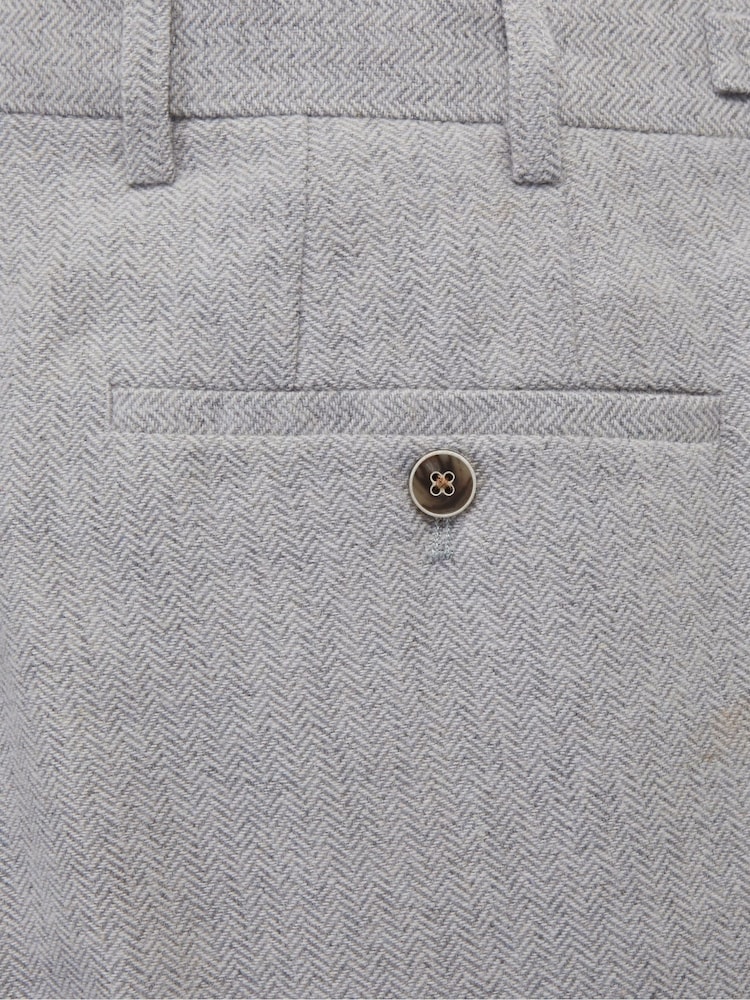 Светло-серый - Skopes Tailored Fit Jude Tweed Suit: Trousers - Image 4 of 4