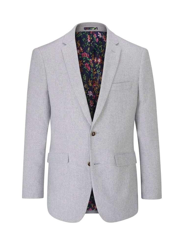 Skopes Grey Jude Tailored Fit Suit Jac:ket - Image 20 of 20