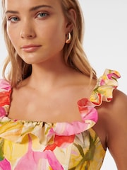 Forever New Yellow Penelope Bustier 100% Cotton Crop Top - Image 2 of 5