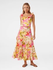 Forever New Yellow Penelope Bustier 100% Cotton Crop Top - Image 5 of 5