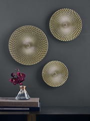 Set of 3 Geometric Round Plaques Wall Art - Image 2 de 6