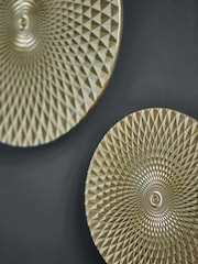 Set of 3 Geometric Round Plaques Wall Art - Image 3 de 6