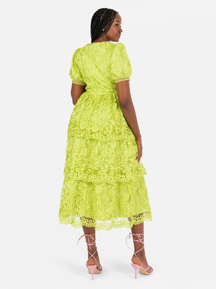 Lovedrobe Tiered Lace Midi Dress - Image 2 of 5