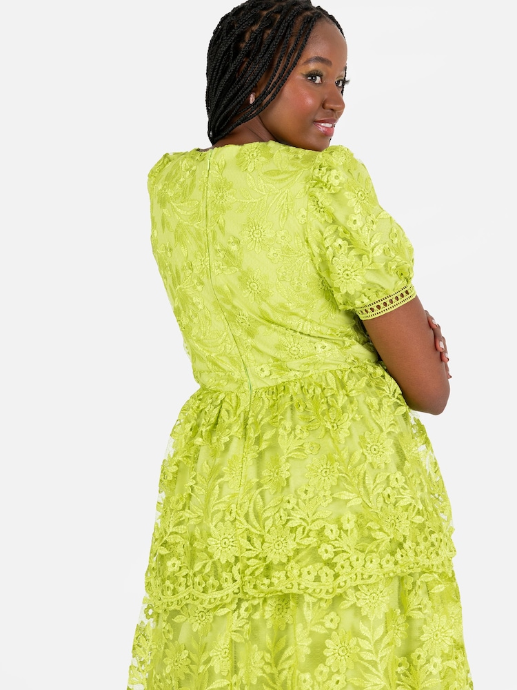 Lovedrobe Tiered Lace Midi Dress - Image 5 of 5
