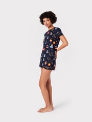 Chelsea Peers Blue Star Sign Print Short Pyjama Set - Image 3 of 5