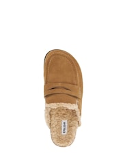 Cream - Dune London Goldy Shearling Lined Backless mokasini - Slika 5 iz 6
