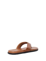 Natural - Dune London Inspires Toe Post Leather Sandals - Imagen 5 de 7