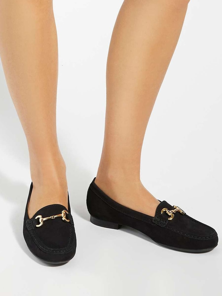 Dune London Black Glenniee Comfort Snaffle Loafers - Image 1 of 6