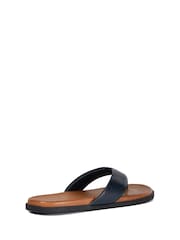 Azul - Dune London Inspires Toe Post Leather Sandals - Imagen 5 de 7