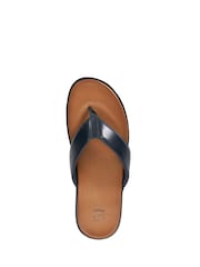 Azul - Dune London Inspires Toe Post Leather Sandals - Imagen 6 de 7