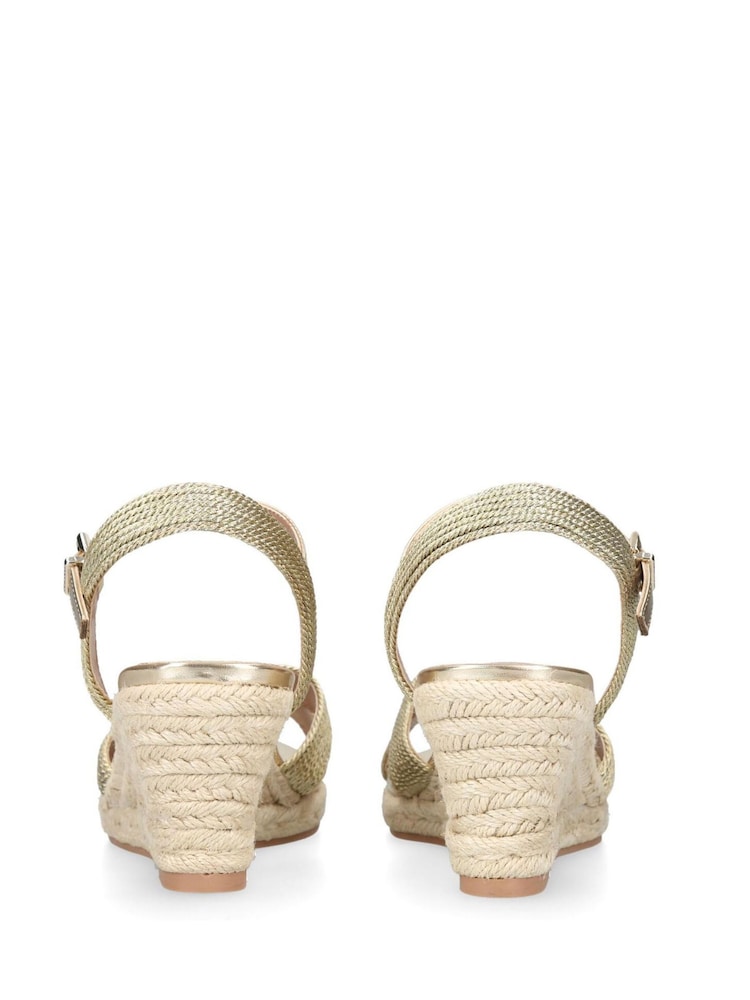 Carvela Gold Sandals - Image 4 of 5