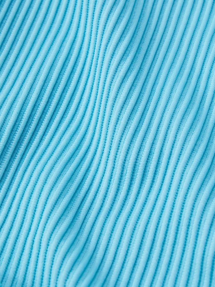 Abercrombie & Fitch Light Blue Asymmetrical Cut Out Swimsuit - Image 4 of 4 Abercrombie & Fitch Light Blue Asymmetrical Cut Out Swimsuit - Image 4 of 4