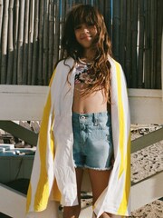 Abercrombie & Fitch Blue Light Wash Denim Shorts - Image 2 of 9
