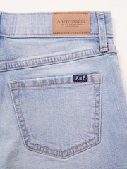 Abercrombie & Fitch Blue Light Wash Denim Shorts - Image 9 of 9
