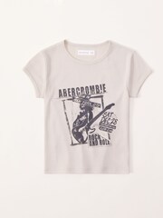 Abercrombie & Fitch Natural Western Logo Short Sleeve T-Shirt - Image 1 of 1