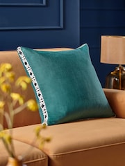 Teal Blue 50 x 50cm Boxy Edge Cushion - Image 1 of 5