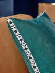 Teal Blue 50 x 50cm Boxy Edge Cushion - Image 2 of 5