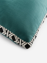 Teal Blue 50 x 50cm Boxy Edge Cushion - Image 5 of 5
