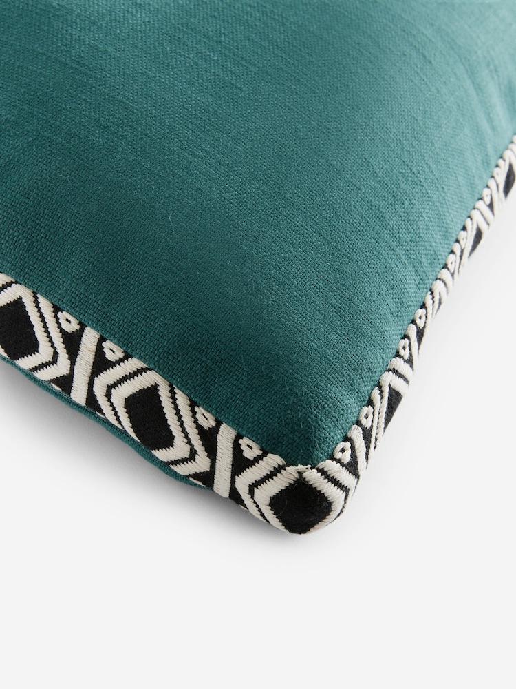 Teal Blue 50 x 50cm Boxy Edge Cushion - Image 5 of 5