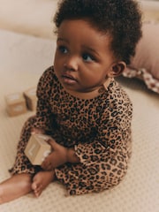 Hellbraun Leopard-Print - Baby Top and Wide Leg Trousers 2 Piece Set (0mths-2yrs) - Bild 2 von 14