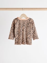 Hellbraun Leopard-Print - Baby Top and Wide Leg Trousers 2 Piece Set (0mths-2yrs) - Bild 8 von 14